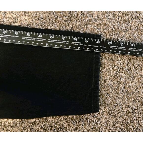 Black Denim Tailored 1 Pc Sleeveless Jumpsuit Size 6 Moto Grunge Military Punk - Picture 9 of 11